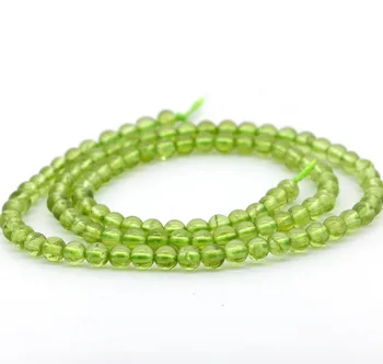 

DIY Jewel Making 4mm Genuine Natural Peridot Stone Loose Beads