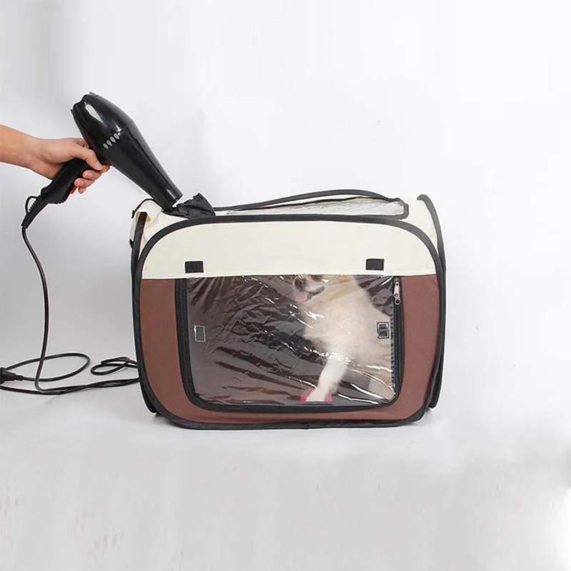 

Portable Pet Drying Box Folding Dogs Hair Dryer Blow Box Grooming House Bag Pet Dry Room Cat Blow Box House