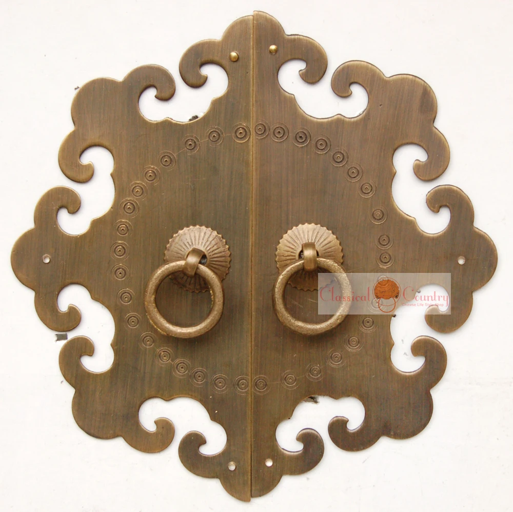 Vintage 12cm Door Pull Handle Copper for Chinese Furniture