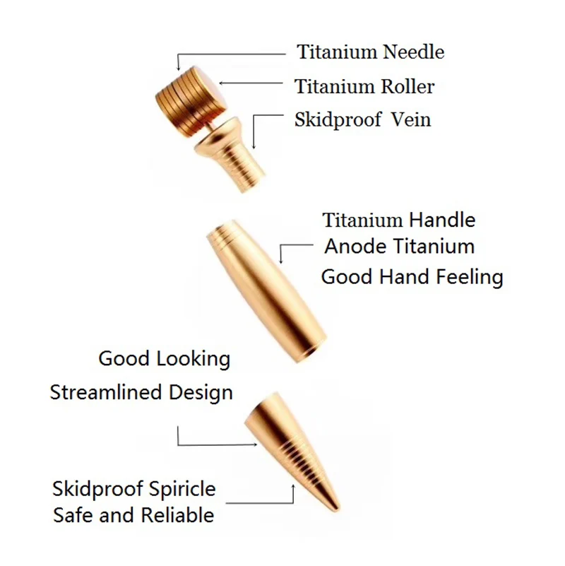 Новейший уход за кожей тонкий титановый 540 микро игла Дерма ролик