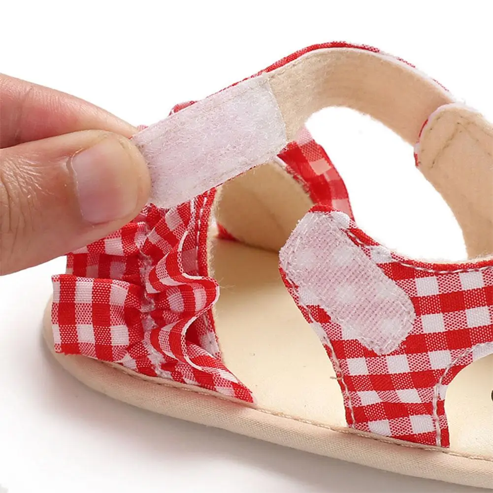 Kidlove/милые клетчатые сандалии принцессы на мягкой резиновой подошве для маленьких девочек