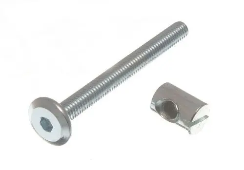 

24SETS/Lot  BABY BED FURNITURE CONNECTING  BOLT ALLEN HEX DRIVE FLAT HEAD WITH BARREL NUT M8 X 100MM