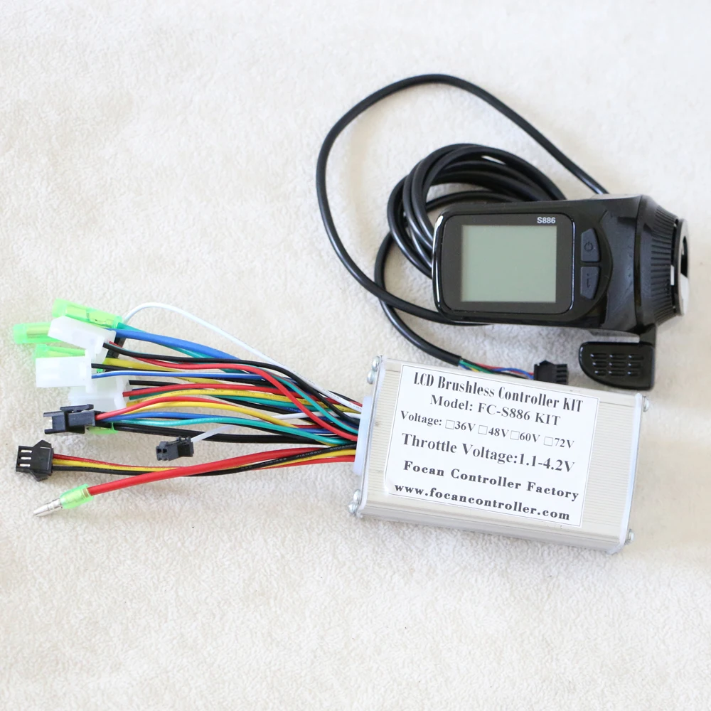 EBike Electric Bicycle Scooter Brushless Controller LCD Display Panel Kit 36-48V