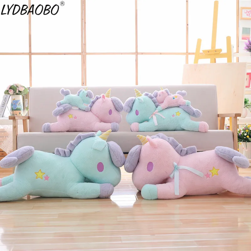 1PC 25/55CM Kawaii Unicorn Stuffed Plush Doll Lovely Unicorn Animal Toy Baby Soft Sleeping Pillow Children Kid Birthday Gift Toy