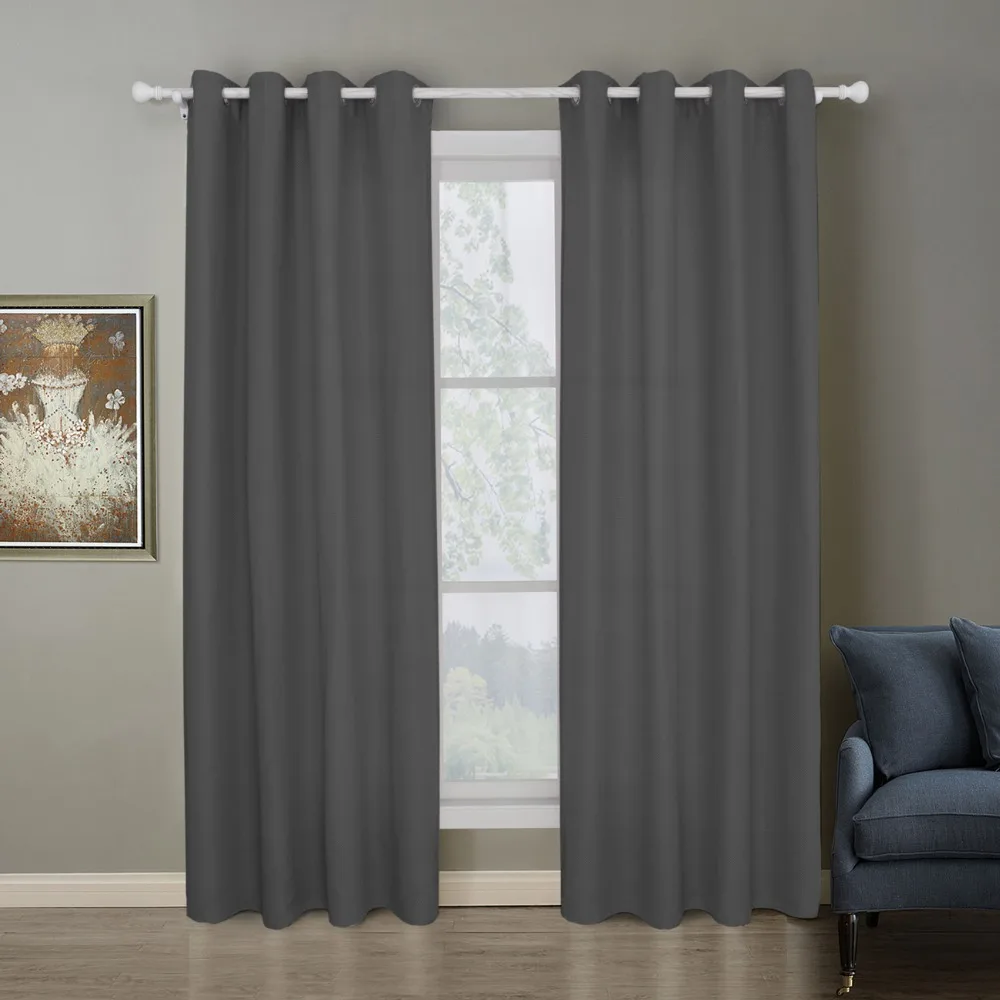 

Double Layer Blackout Curtains with Lining Linen Face and White Thick Lining Window Curtains for Livingroom Drapes Blinds Tend