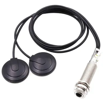 

21-INCHES Wire Length 1/4 Inch Output Jack 2 In 1 Piezo Pickup Disc Transducer for Guitar Violin Ukulele Mandolin Banjo Cello(