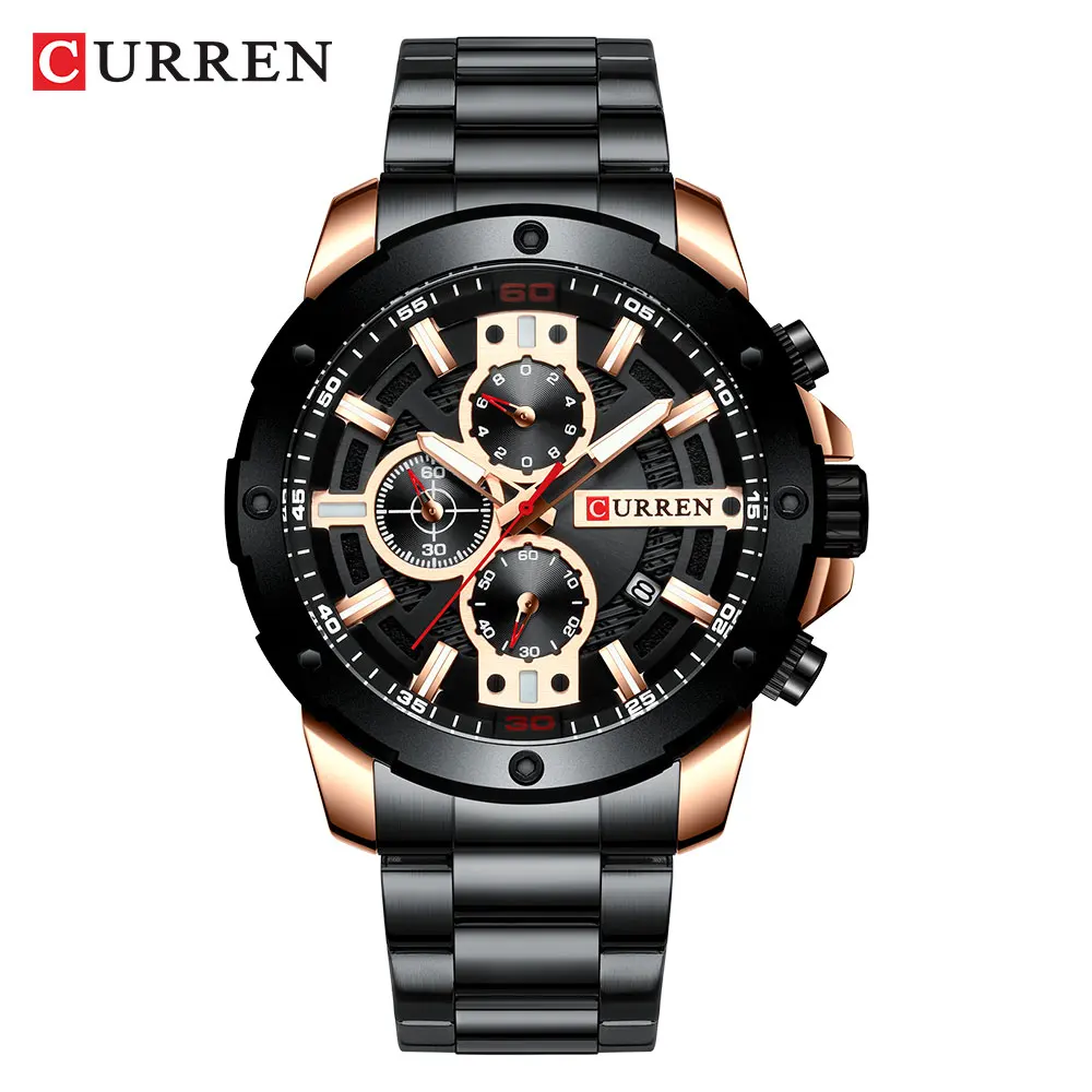 Relogio Masculino мужские наручные часы Curren Топ люксовый бренд s кварцевые из нержавеющей