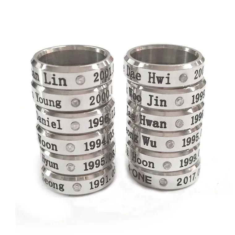 

WANNA ONE Samuel Stainless Steel Fashion Street Ring Fashion Street