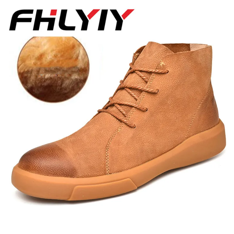 Brand Men Leather Shoes Autumn Classical Comfortable Ankle Boots