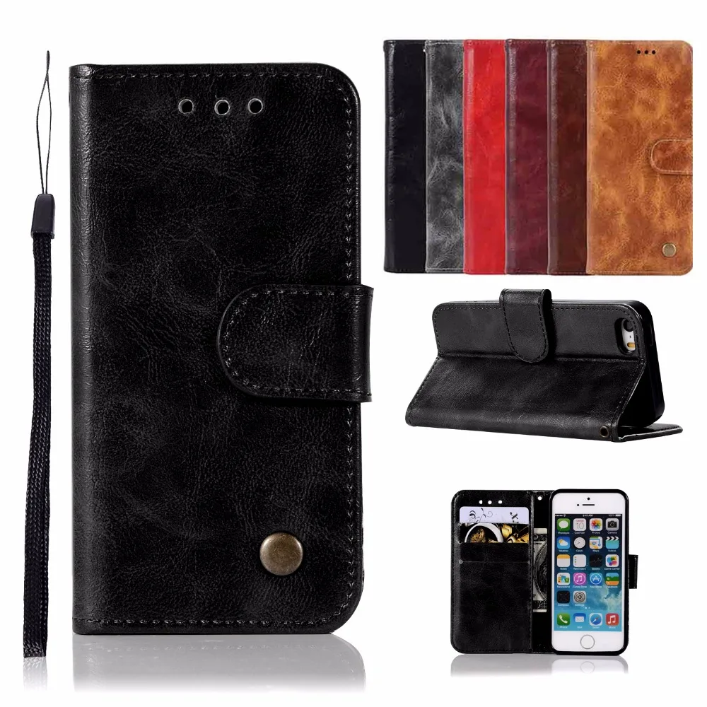 Flip Phone Leather Cover for Apple iPhone 5 A1428 A1429