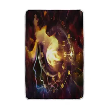 

Astrology Mystic Constellation Vintage Blanket Soft Warm Cozy Bed Couch Lightweight Polyester Microfiber Blanket