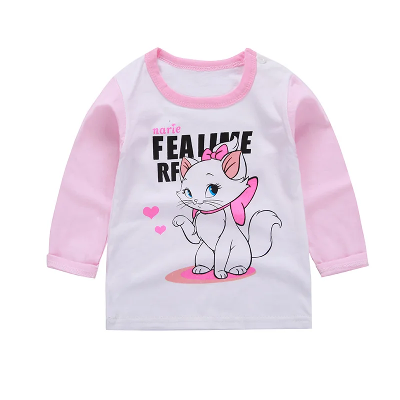 

2019 new baby boy clothes t shirt long sleeve kidsT-shirt quality 100% cotton children cartoon clothes tshirt girls tops