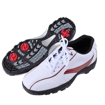 

2020 Men Golf Shoes PU Waterproof Shoes Mens Anti-Skid Sport Sneaker With Spike Female Breathable Wearable Golf Shoes D0381