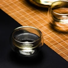 Двухслойный стакан с термоизоляцией Творческий Gongfu чайная чашка