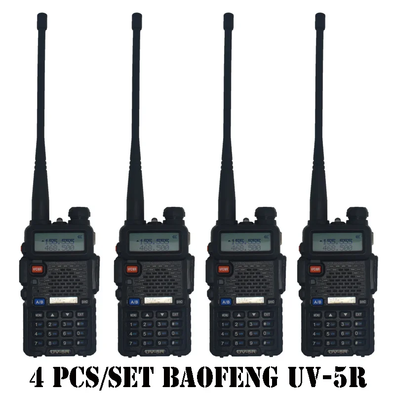 4pcs /lot Baofeng UV 5R Two way radio Portable Radio two way Walkie Talkie pofung uv 5r vhf uhf
