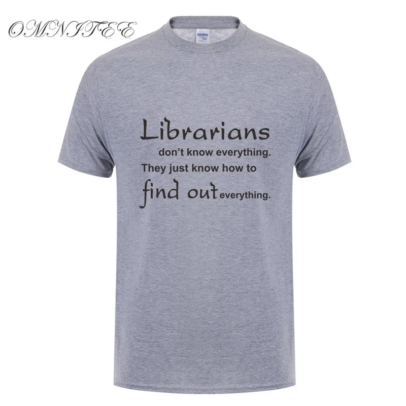 Летние мужские футболки Librarians Find Out Everything футболка для мужчин хлопковая с