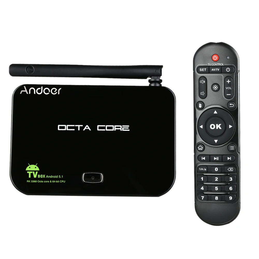 Andoer Z4 Android 5.1 TV Box Octa-Core RK3368 2G/16G 4K Set-Top Box Mini PC Kodi XBMC Miracast DLNA WiFi Bluetooth Media Player