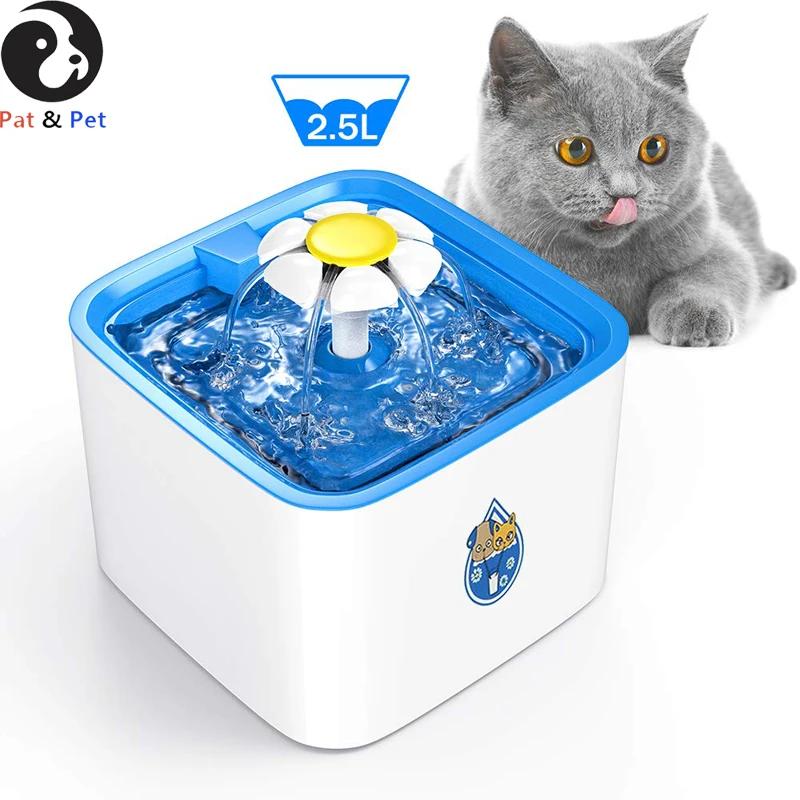 

Pet Water Fountain, 2.5 L Automatic Electronic Pet Fountain, Cat Water Fountain, Super Quiet Water Dispenser for Dog Cats