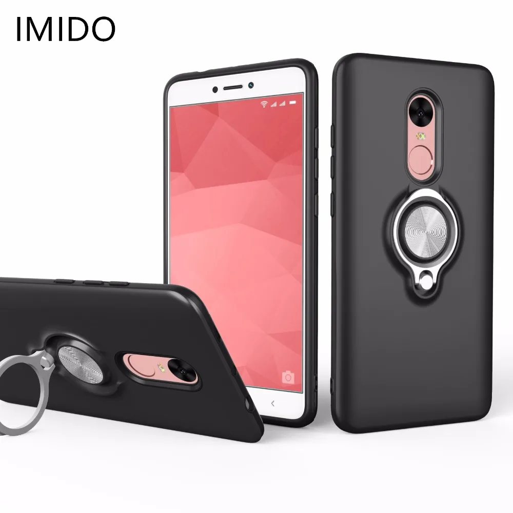 Роскошные магнитное кольцо держатель Мягкие TPU 360 Защита телефона чехол для Xiaomi