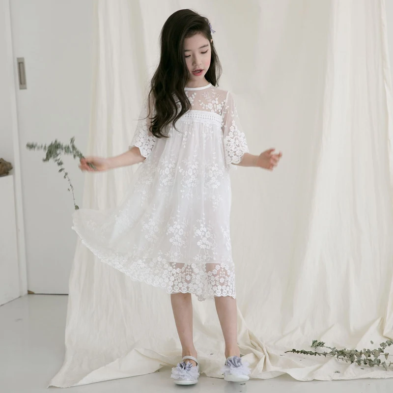 

Brand Girl Summer Dress 2019 Spring Baby Lace Dress Children Princess Dress Kids Flower Dress Toddler Clothes Beautiful,#2818