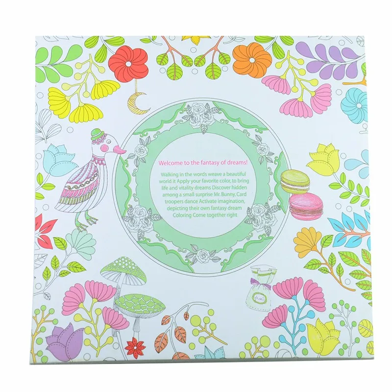 24 Pages Drawing Book Fantasy Dream English Edition Coloring For Childs Adult Relieve Stress Kill Time Painting In Books From Office School Supplies