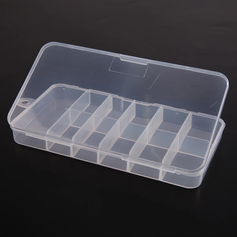 

1pc 11 Grids Clear Empty Storage Box Nail Art Rhinestone Decorations Jewelry Beads Earrings Container Organizer Case Box