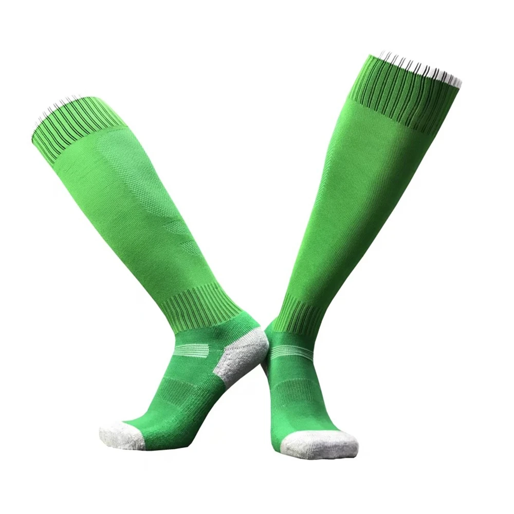 Футбольные носки для взрослых мужчин, женщин и детей, для мальчиков и девочек, волейбольный футбольный носок, Детские Молодежные Гольфы выше колена, плотные махровые носки