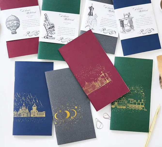 

Basic Refills Paper For TN Journal Traveler Notebook 21*11cm DIY Diary Agenda Supplies 68P 2018 Golden Version