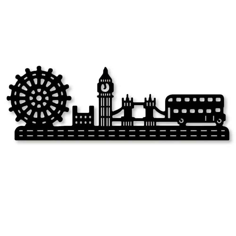 

London scene metal cuttting dies cut die scrapbooking paper craft knife mold blade punch stencil Template 124*42mm
