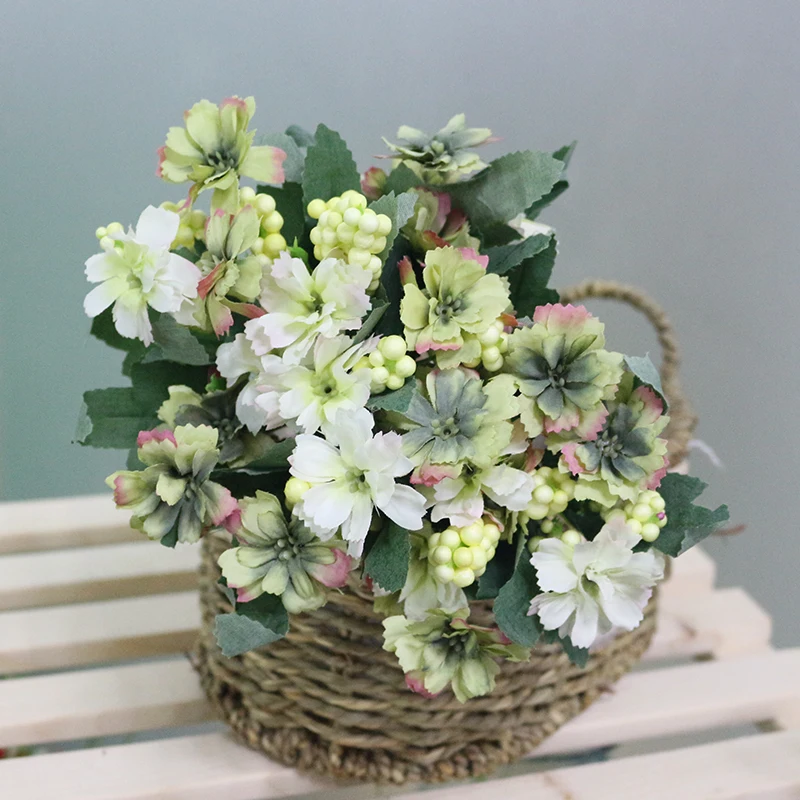 JAROWN Simulation European Small Chrysanthemum Artificial Silk Cosmos Flowers For Wedding Photography Decoration Home Decor (8)