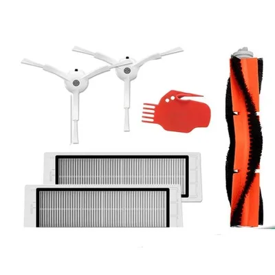 6pcs Vacuum Cleaner Parts 2 Side Brush 2 HEPA Filter 1 Main Brush 1 Tool Suitable