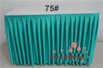 6FT. Long Ice Silk Wedding Table Skirt For Table Cover Cloth Linens Decoration Skirting For Wedding Party