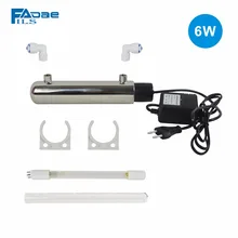 6 Вт Ультрафиолетовый стерилизатор для очистки питьевой воды для бытовой Filters-0.5GPM воды, мощность: 200-240 В, двухштырьковая штепсельная вилка европейского стандарта