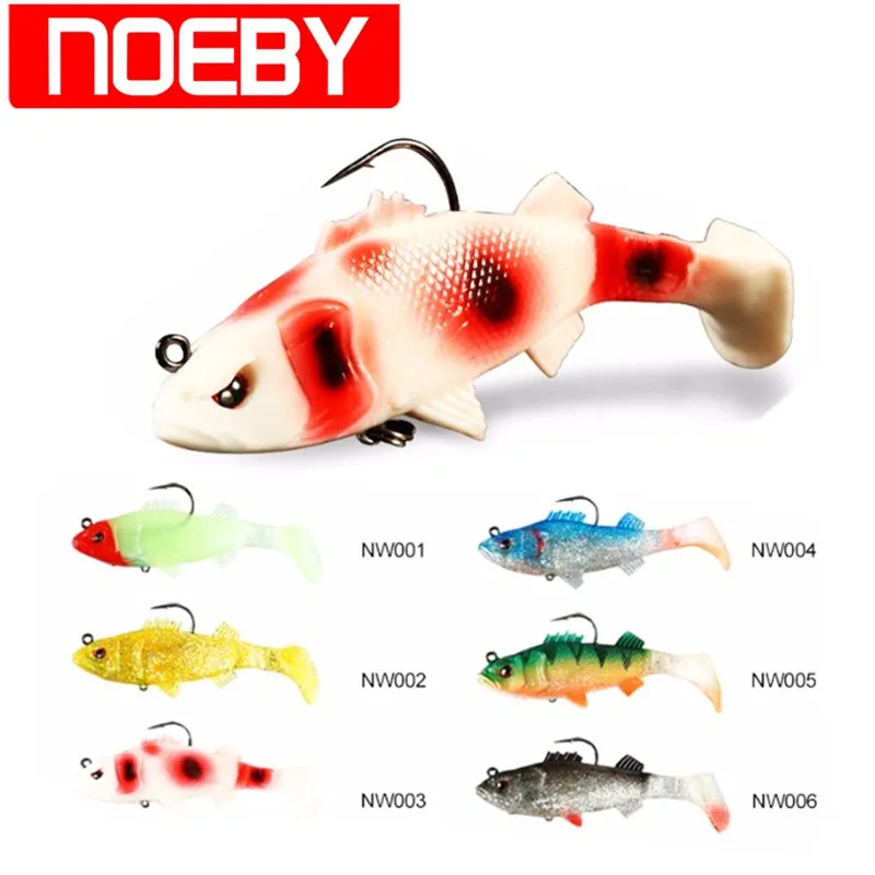 NOEBY 3 шт. 65 мм 8 г/2 95 20 г свинцовая головка Мягкая приманка рыболовная джиг воблер