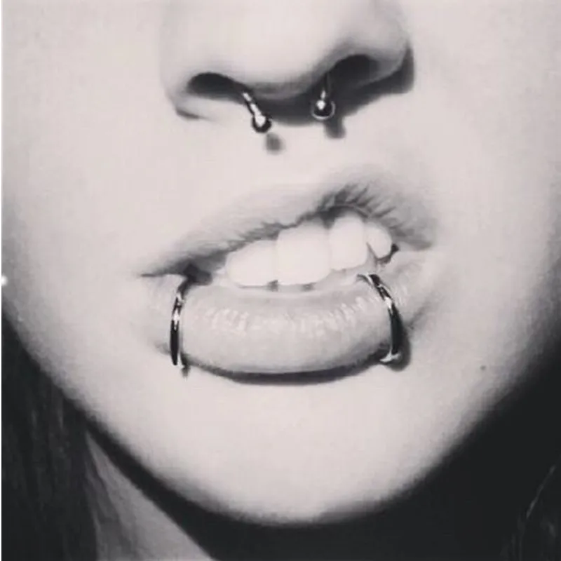 Buy Titanium Steel Fake Lip Piercing Eyebrow