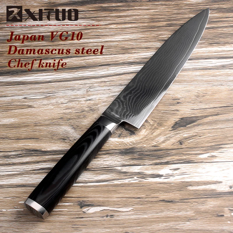 XITUO new 8"inch kitchen knife damascus vg10 german chef knife Sharp