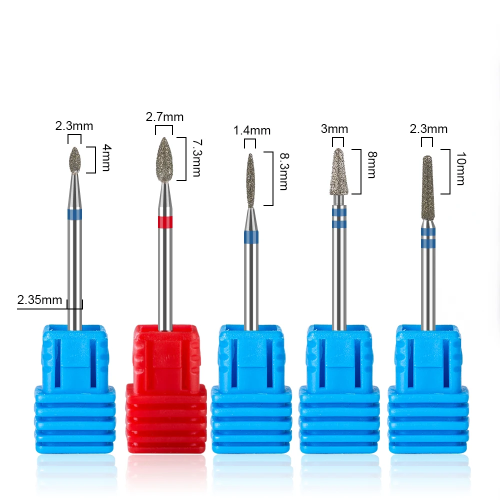 Dmoley алмазное сверло для ногтей, Радужное вращающееся сверло, фреза 3/32 дюйма, фрезы для маникюра, электрические аксессуары для сверления ногтей