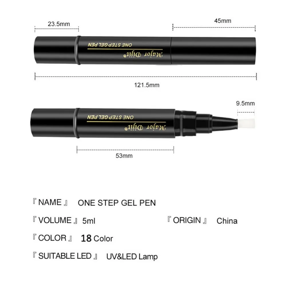 Один шаг гелевая ручка 3 в 1 удобный гель лак для ногтей Гель-карандаш ручка для ногтей не нужен грунтовка Топ УФ гель лак Блестящий лак горячая распродажа