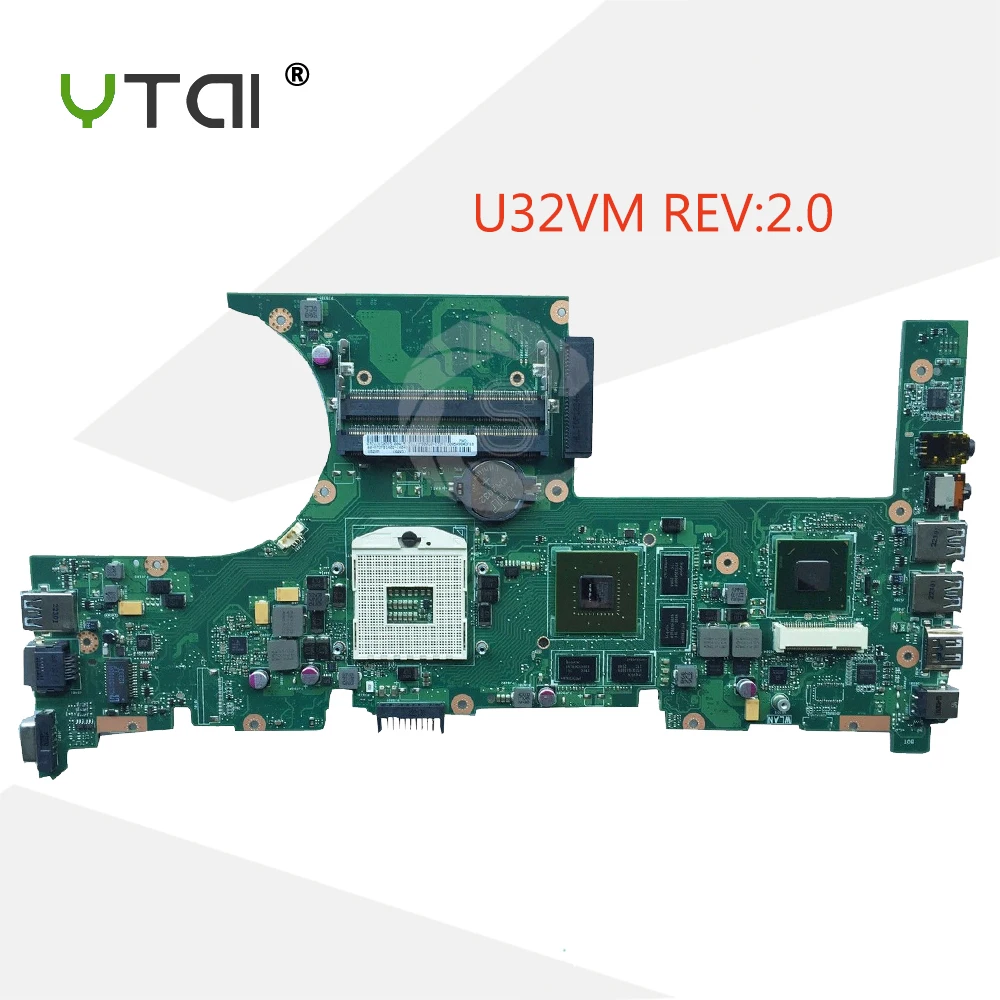 

YTAI For ASUS U32VM laptop motherboard REV2.0 HM65 PGA989 USB3.0 mainboard fully tested