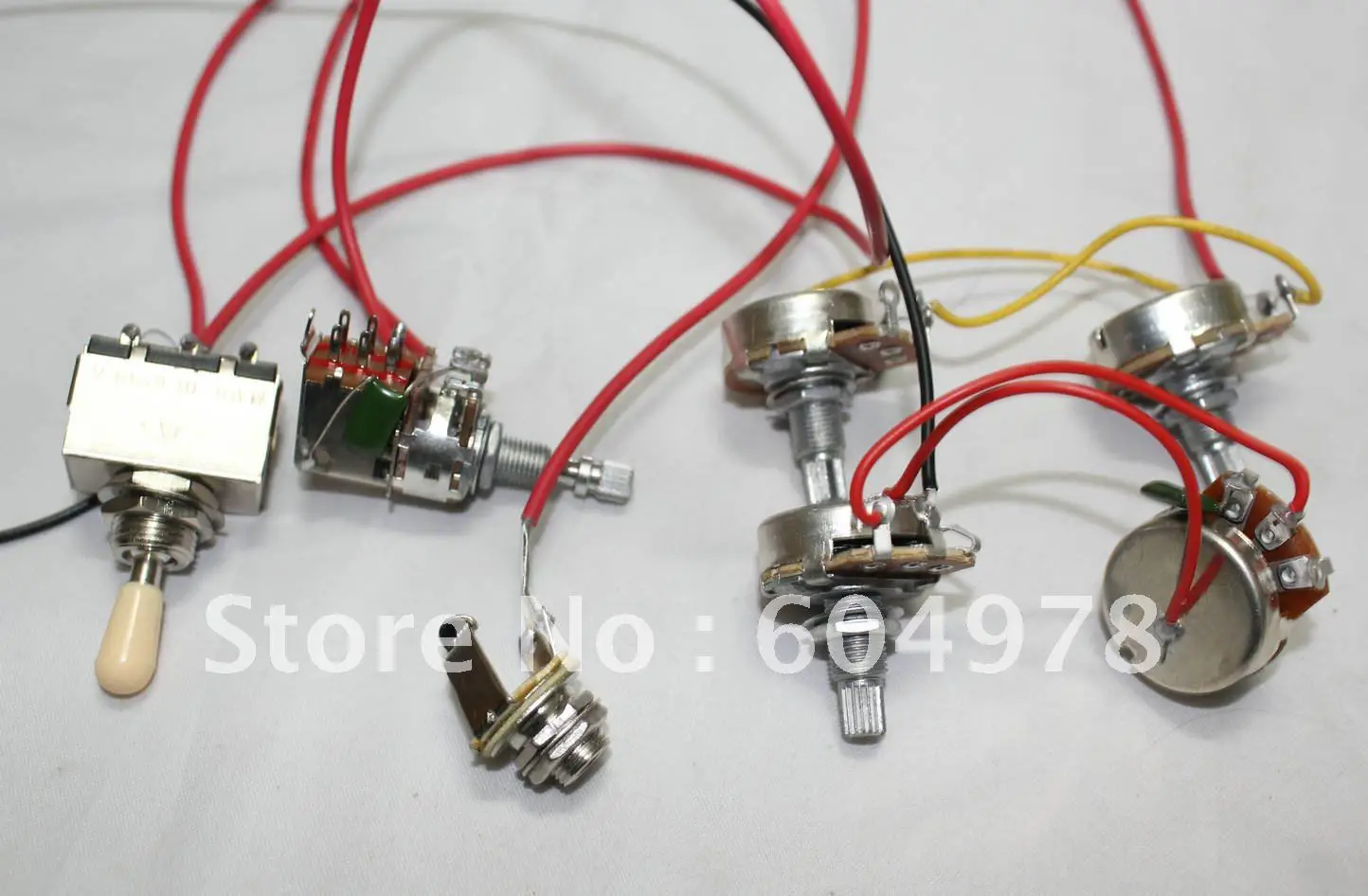 guitar wiring harness prewired with 2 Volume+ 2 Tone +3 way switch-in
