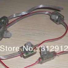 100 шт. DC12V WS2811 светодиодный пиксельный узел, с прозрачной провода; Размер: L26mm* W18mm* H22mm