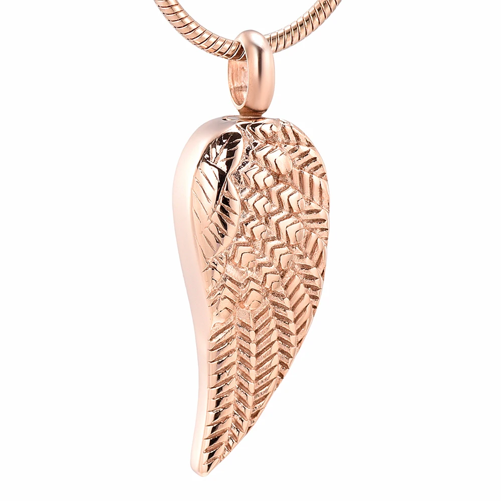 LKJ11731 серебро, золото, розовый и черный цвет Ангельские крылья из перьев кремации ожерелье с Воронка наливное отверстие комплект для хранения пепла на память