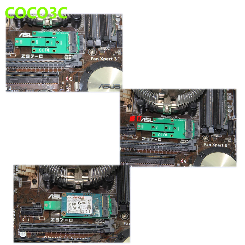 Adaptador de Slot Ngff para Msata M.2 b Mais m Chave para Mini Pcie Sata Ssd Placa Conversora de Interface Cartões para acréscimos - Imagem 5