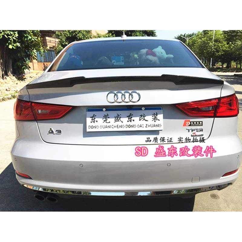 Высокое качество углеродного волокна Задняя накладка на багажник сапоги Audi A3 S3 форма губ автомобиль 4 двери