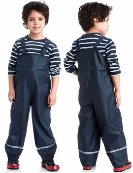 

Spring, summer and autumn new export boys and girls children PU pants waterproof Children's waterproof pants