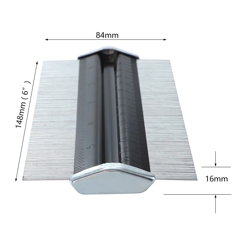 Профильный Калибр 150 мм/6 дюймов металлический контурный Калибр Дубликатор маркировочный Калибр для глубокого украшения шаблон копирования общие инструменты