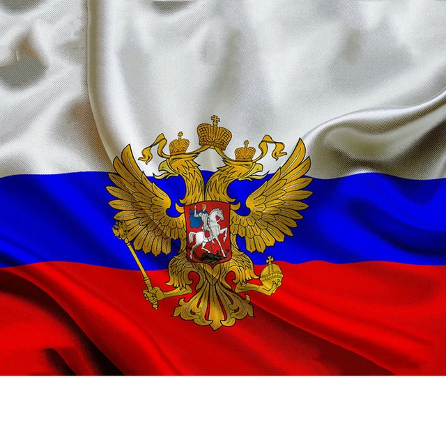 90x150cm Avant Emblème national russe Aigle bilatéral Drapeau russe