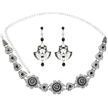 Египетский винтажный цветок пояс для танца живота цепи на талию серебряные висячие серьги хрустальные подвески для тела Индийский, цыганский турецкие ювелирные наборы