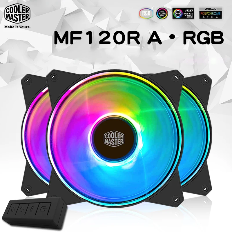 برودة ماستر MF120 ARGB 3 قطعة/الوحدة 12 سنتيمتر RGB وحدة معالجة خارجية للحاسوب PC التبريد Slient مروحة ل وحدة المعالجة المركزية CPU تبريد المبرد 120 مللي مت...