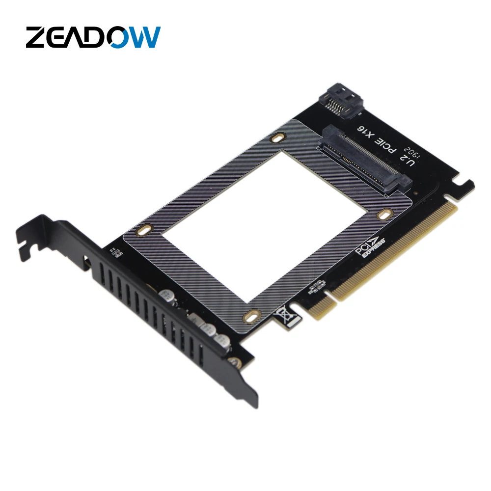 Beste U2 PCIe Converter 2 In 1 U.2 SFF 8639 of SATA III naar PCIE 3.0x16 Gen3 Adapter Kaart Voor 2.5 Inch U.2 NVMe SATA SSD